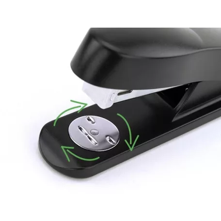 RAPESCO Tűzőgép, 24/6, 26/6, 20 lap, RAPESCO "Eco GRS Recycled Half-Strip", fekete