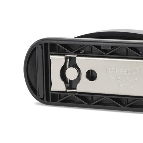 RAPESCO Tűzőgép, 24/6, 26/6, 20 lap, RAPESCO "Eco GRS Recycled Half-Strip", fekete