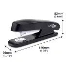 RAPESCO Tűzőgép, 24/6, 26/6, 20 lap, RAPESCO "Eco GRS Recycled Half-Strip", fekete