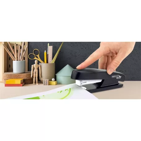 RAPESCO Tűzőgép, 24/6, 26/6, 20 lap, RAPESCO "Eco GRS Recycled Half-Strip", fekete