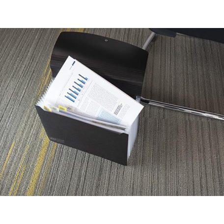 RAPESCO Harmonikamappa, A4, PP, 13 rekeszes, RAPESCO "Eco GRS Recycled", matt fekete