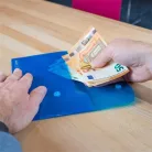 RAPESCO Irattartó tasak, DL, patentos, RAPESCO "Eco GRS Recycled", áttetsző vegyes színek