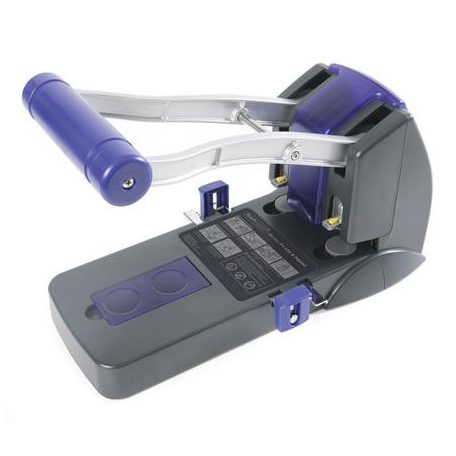 RAPESCO Lyukasztó, nagyteljesítményű, kétlyukú, 150 lap, könnyített lyukasztás, RAPESCO "ECO P2200", szürke