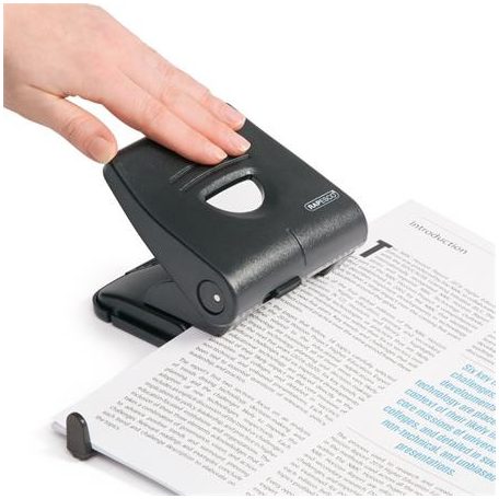 RAPESCO Lyukasztó, kétlyukú, 30 lap, antbakteriális, RAPESCO "827-P", fekete