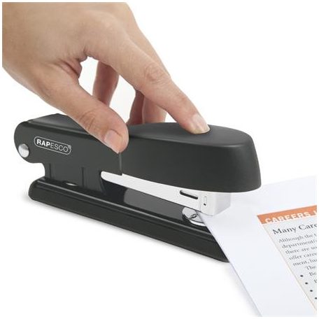 RAPESCO Tűzőgép, 24/6, 26/6, 25 lap, fém, RAPESCO "Bowfin Half-Strip", fekete