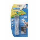 RAPESCO Kapocsadagoló, ezüst kapcsokkal, RAPESCO, "Supaclip 40", átlátszó