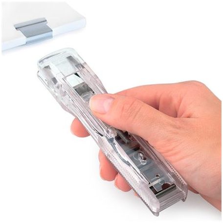 RAPESCO Kapocsadagoló, ezüst kapcsokkal, RAPESCO, "Supaclip 40", átlátszó