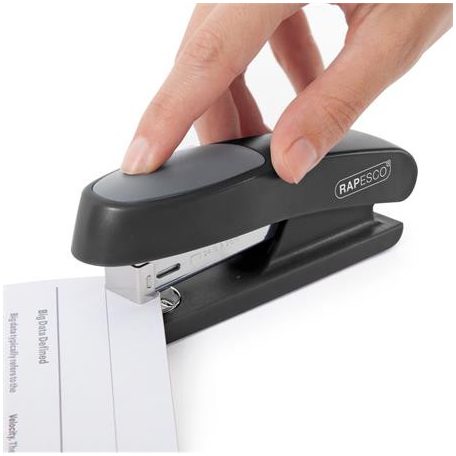 RAPESCO Tűzőgép, 24/6, 26/6, 20 lap, RAPESCO "Sting Ray Half-Strip", fekete