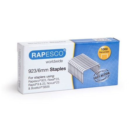 RAPESCO Tűzőkapocs, erős, 23/6, horganyzott, RAPESCO