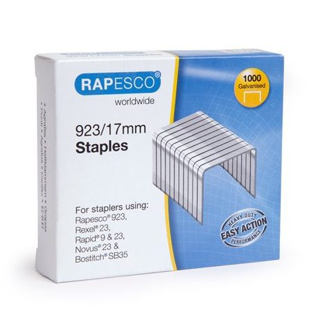 RAPESCO Tűzőkapocs, 23/17, horganyzott, RAPESCO