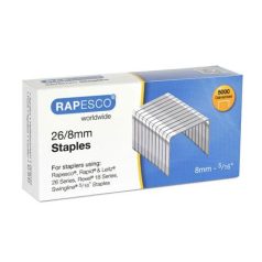 RAPESCO Tűzőkapocs, 26/8, horganyzott, RAPESCO