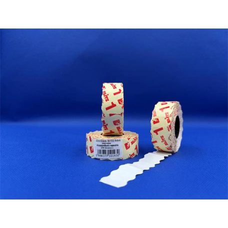 BLITZ Árazószalag, visszaszedhető, 22x12 mm, BLITZ, fehér