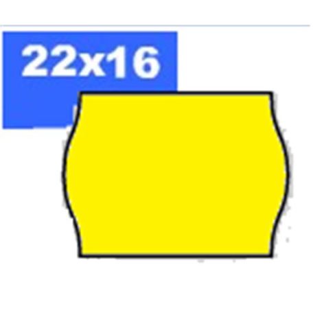 BLITZ Árazószalag, 22x16 mm, BLITZ, sárga