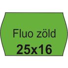 Árazószalag, 25x16 FLUO zöld