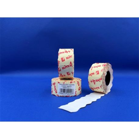BLITZ Árazószalag, erősített, 26x16 mm, BLITZ, fehér