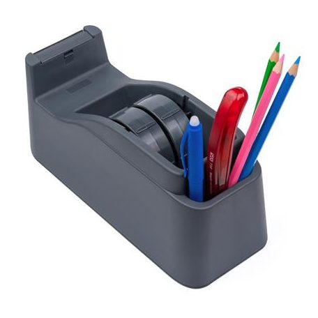 SAX Csomagolószalag adagoló, asztali, csomagolószalaggal, SAX "729", antracit szürke