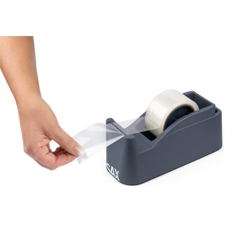 SAX Csomagolószalag adagoló, asztali, csomagolószalaggal, SAX "729", antracit szürke