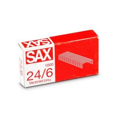 SAX Tűzőkapocs, 24/6, cink, SAX