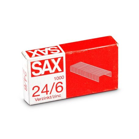 SAX Tűzőkapocs, 24/6, cink, SAX