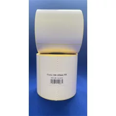 Etikett, thermo, 100x100 mm, 600 etikett/tekercs, fehér