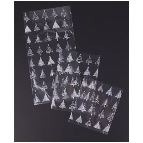 Celofán tasak, BOPP, 150x200 mm, karácsonyi mintás