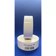 Etikett, thermo, 20x32 mm, 2500 etikett/tekercs, fehér
