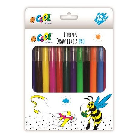 COOL BY VICTORIA Filctoll készlet, 2 mm, COOL BY VICTORIA, 12 különböző szín
