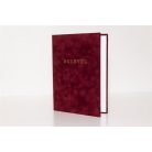 Oklevéltartó, A4, exkluzív, plüss, aranyozva, bordó