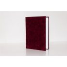Oklevéltartó, A4, exkluzív, plüss, bordó