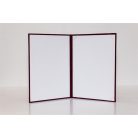 Oklevéltartó, A4, exkluzív, plüss, bordó