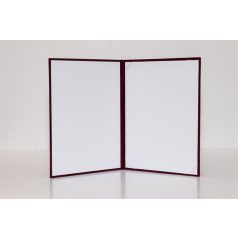 Oklevéltartó, A4, exkluzív, plüss, bordó