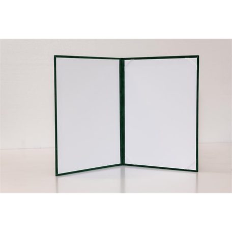 Oklevéltartó, A4, exkluzív, plüss, zöld