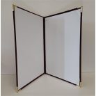 Oklevéltartó, A4, exkluzív, plüss, 4 fém sarokkal, bordó