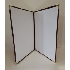   Oklevéltartó, A4, exkluzív, műbőr, 4 fém sarokkal, bordó