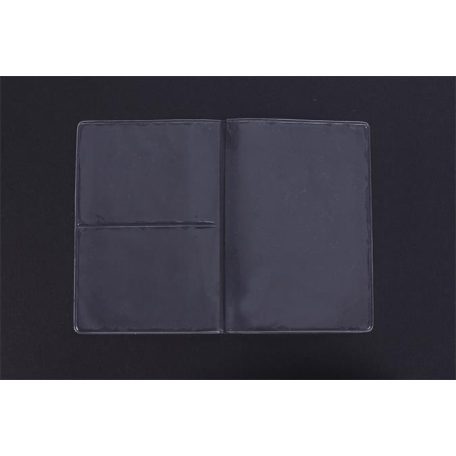 Igazolványtartó, osztott tok, PVC, átlátszó