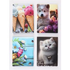   Igazolványtartó, álló, 10 betét lappal, mintás PVC, "Bővített személyi", lány