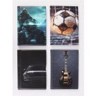 Igazolványtartó, álló, 10 betét lappal, mintás PVC, "Bővített személyi", fiú