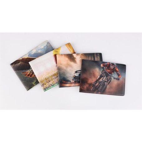 Diák- és igazolványtartó, fekvő, 6 betét lappal, mintás PVC, "Többlapos", fiú