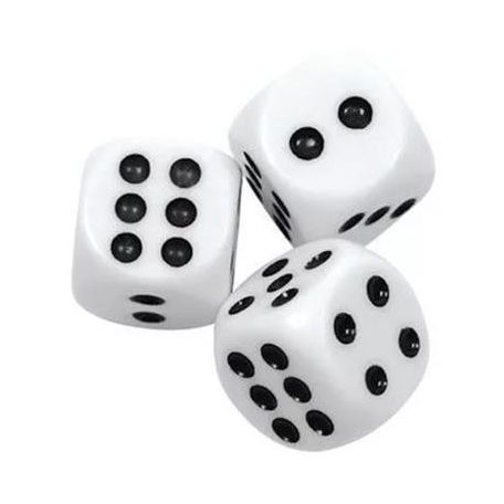 Dobókocka, műanyag, 3 darab