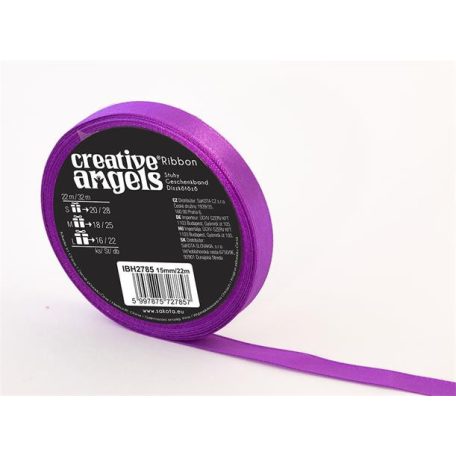 Szatén szalag, 12 mm x 32 m, lila