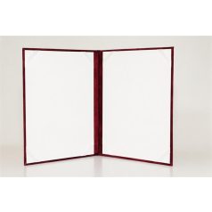   Oklevéltartó, A5, exkluzív, plüss, 2 db A5 oklevélhez, bordó