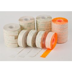 METO Árazógépszalag, 22x12 mm, METO, narancs