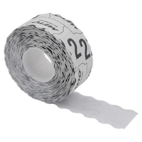 METO Árazógépszalag, 26x12 mm, METO, fehér