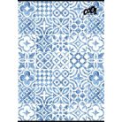 COOL BY VICTORIA Füzet, tűzött, A4, kockás, 80 lap, COOL BY VICTORIA "Mediterrain patterns"