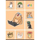 COOL BY VICTORIA Füzet, tűzött, A4, kockás, 80 lap, COOL BY VICTORIA "Memes"