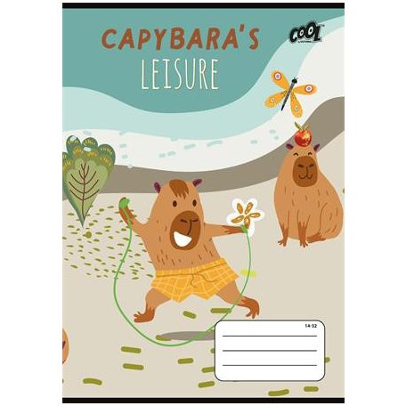 COOL BY VICTORIA Füzet, tűzött, A5, vonalas, 32 lap, 1. osztály, COOL BY VICTORIA "Capibara", "14-32"