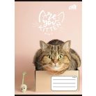 COOL BY VICTORIA Füzet, tűzött, A5, vonalas, 32 lap, 4-8. osztály, COOL BY VICTORIA "Cats Forever", "21-32"