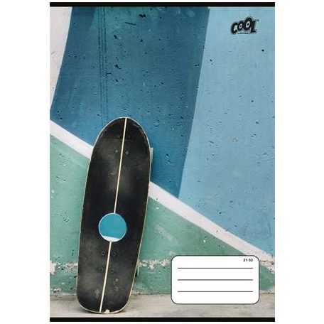 COOL BY VICTORIA Füzet, tűzött, A5, vonalas, 32 lap, 4-8. osztály, COOL BY VICTORIA "Urban Ride", "21-32"