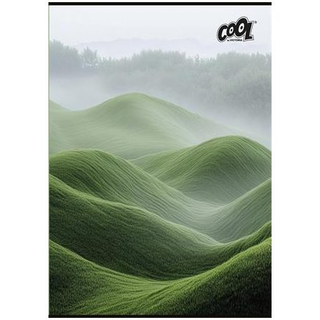 COOL BY VICTORIA Füzet, tűzött, A4, sima, 80 lap, COOL BY VICTORIA "Green Calm"