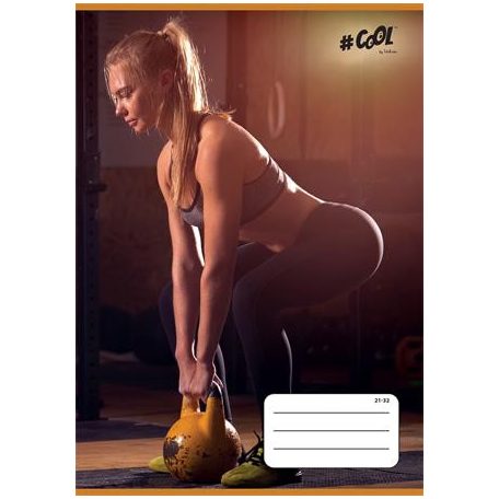 COOL BY VICTORIA Füzet, tűzött, A5, vonalas, 32 lap, 4-8. osztály, COOL BY VICTORIA, "Fitness life", "21-32"